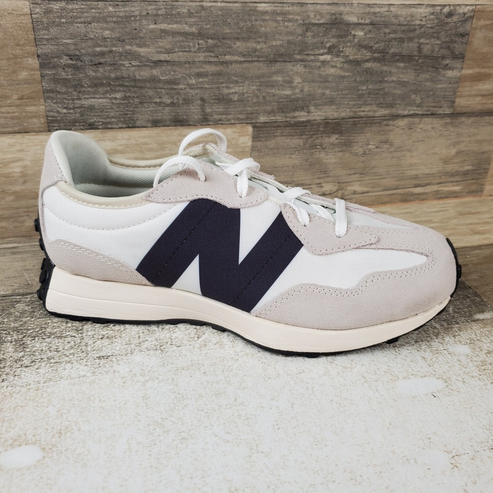 New Balance 327 Shoes Boys Sz 5.5 Running Athletic White Gray Lace Up Youth